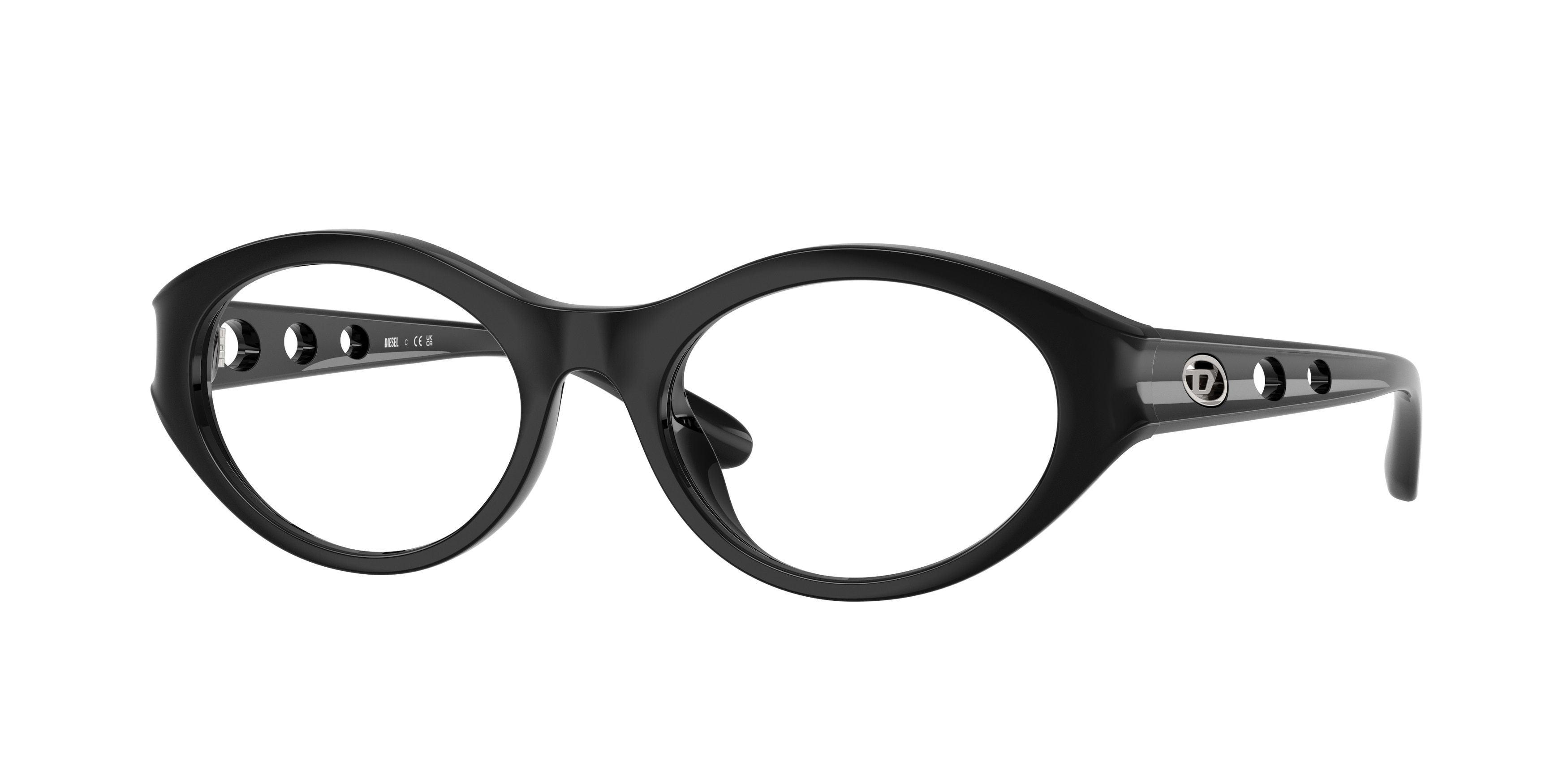 Diesel Damen DL6002U 2001 Optische Fassungen Injiziert Schwarz Transparent Rund Normal-image